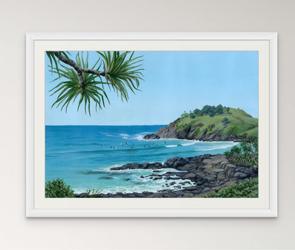 Cabarita - Norries Headland. Surf coastal art
